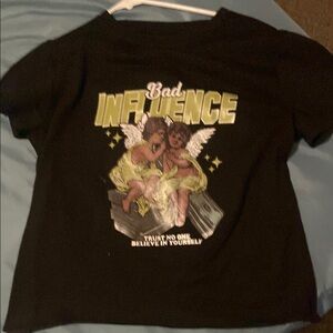 Black Graphic Kids T-Shirt